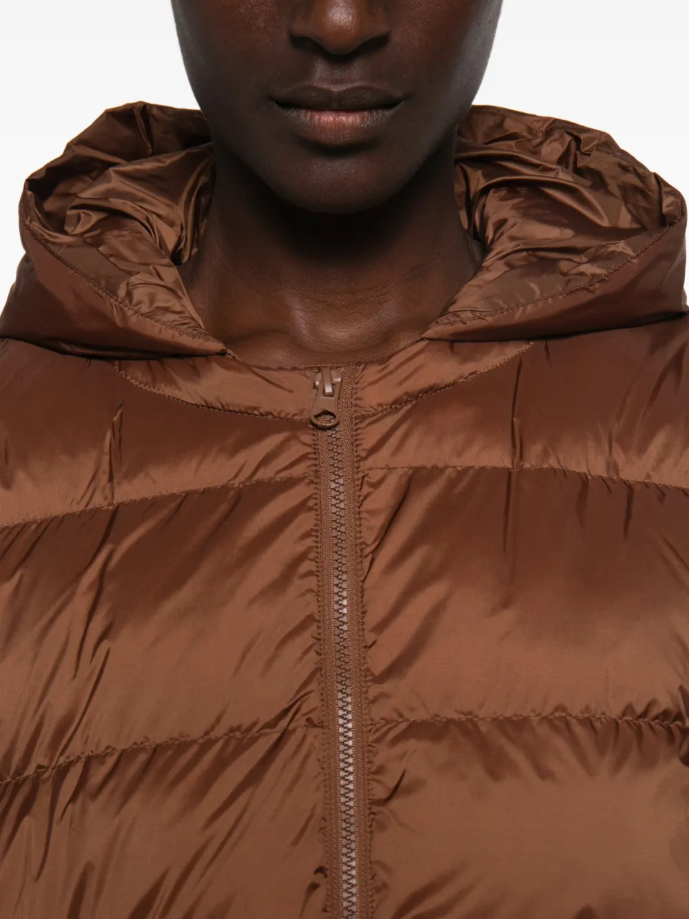 Max Mara Gevoerd jack met capuchon Bruin
