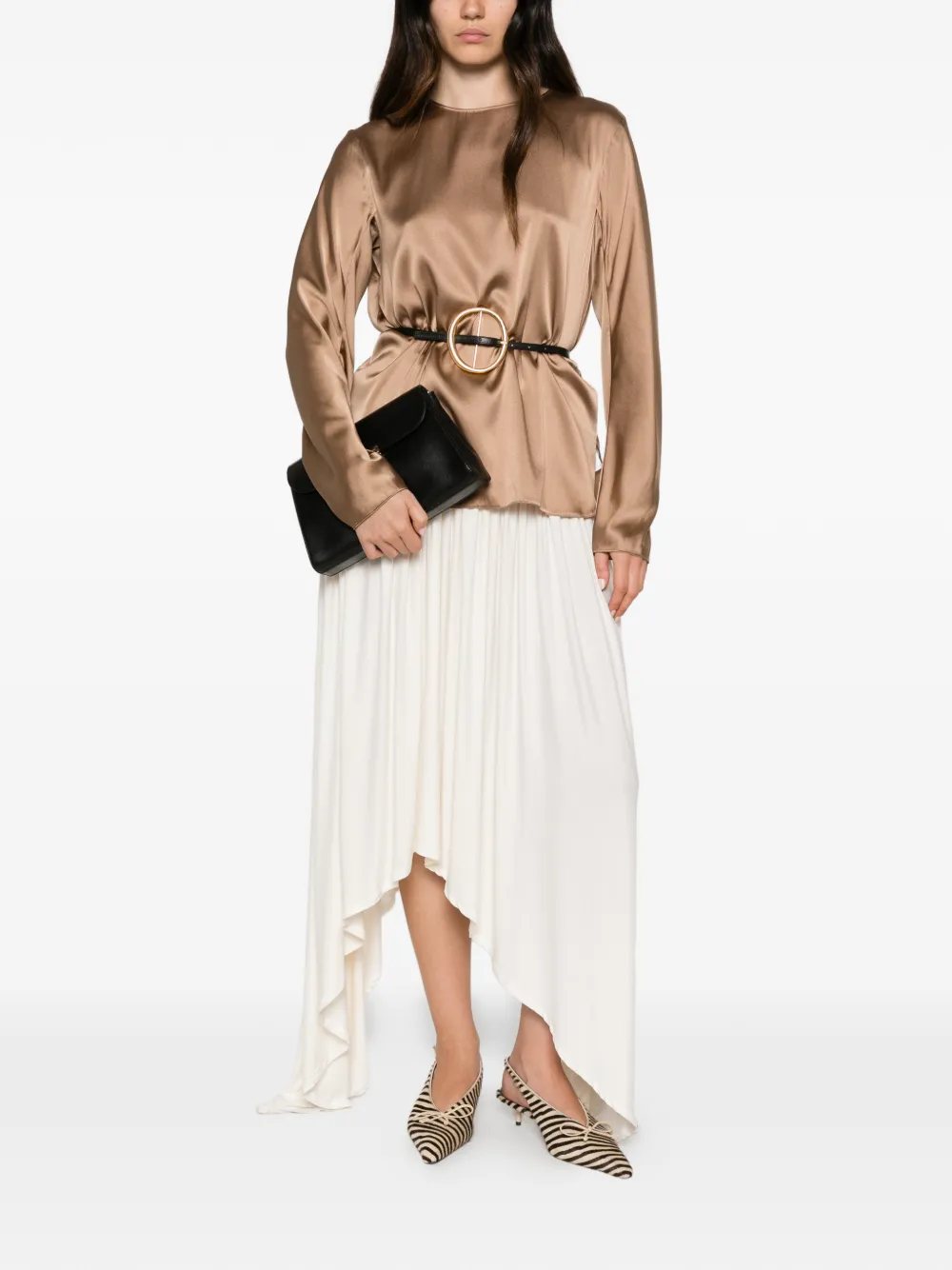Max Mara Shirt met lange mouwen Bruin