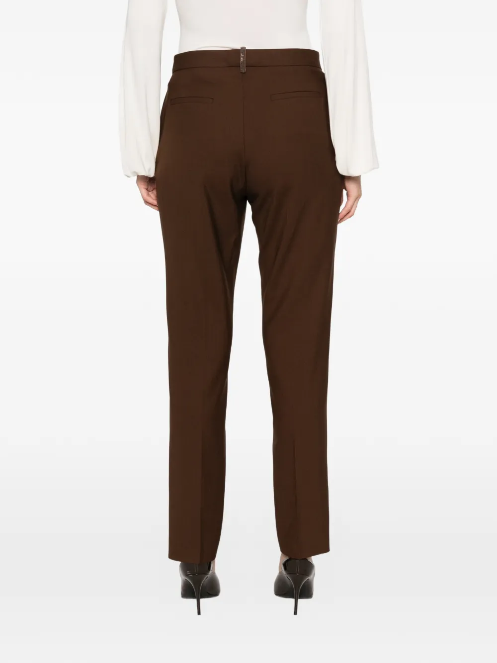 Fabiana Filippi bead-embellished tailored trousers Bruin