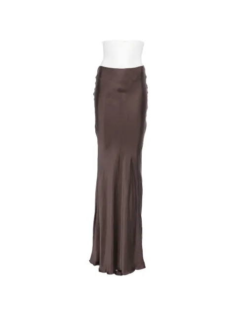 THE ANDAMANE Nemesia ruched-detail satin-finish maxi skirt