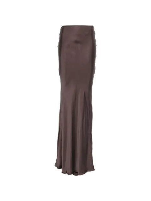 THE ANDAMANE Nemesia ruched-detail satin-finish maxi skirt