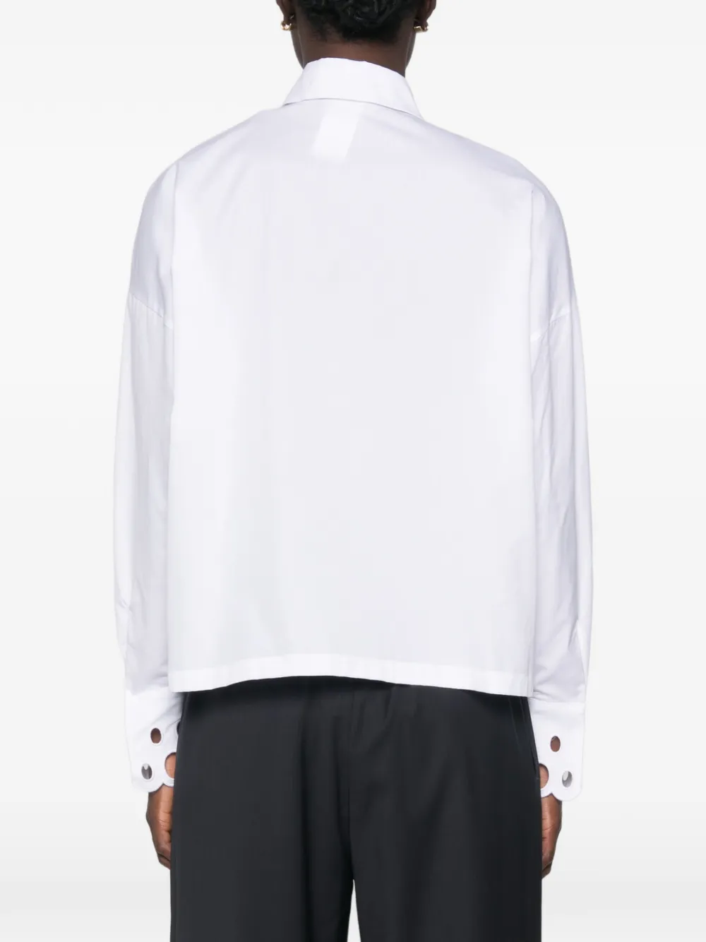 Max Mara Mststaffa blouse met uitgesneden details en knopen Wit