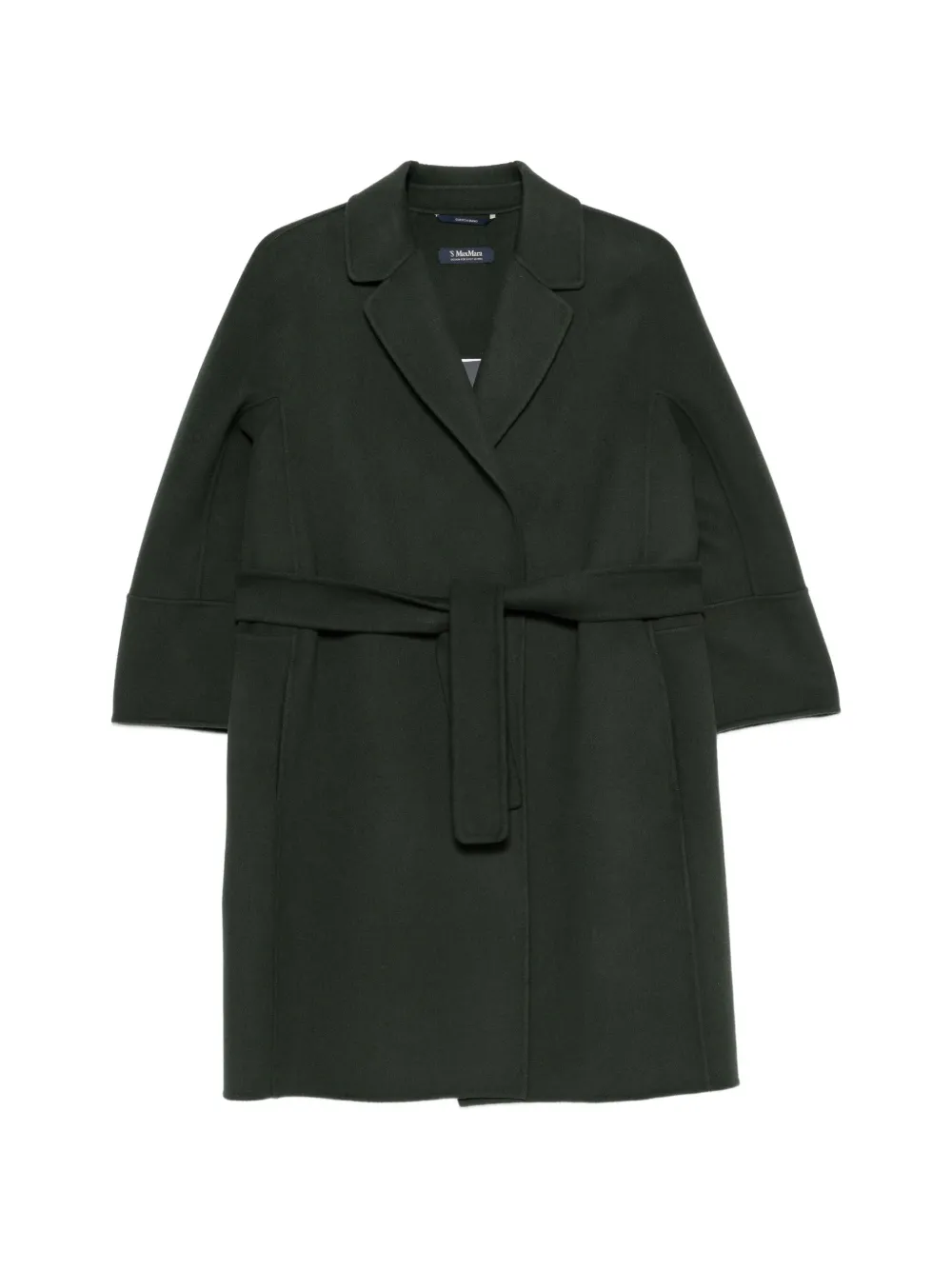 'S Max Mara Cappotto Arona in lana con cintura - Verde