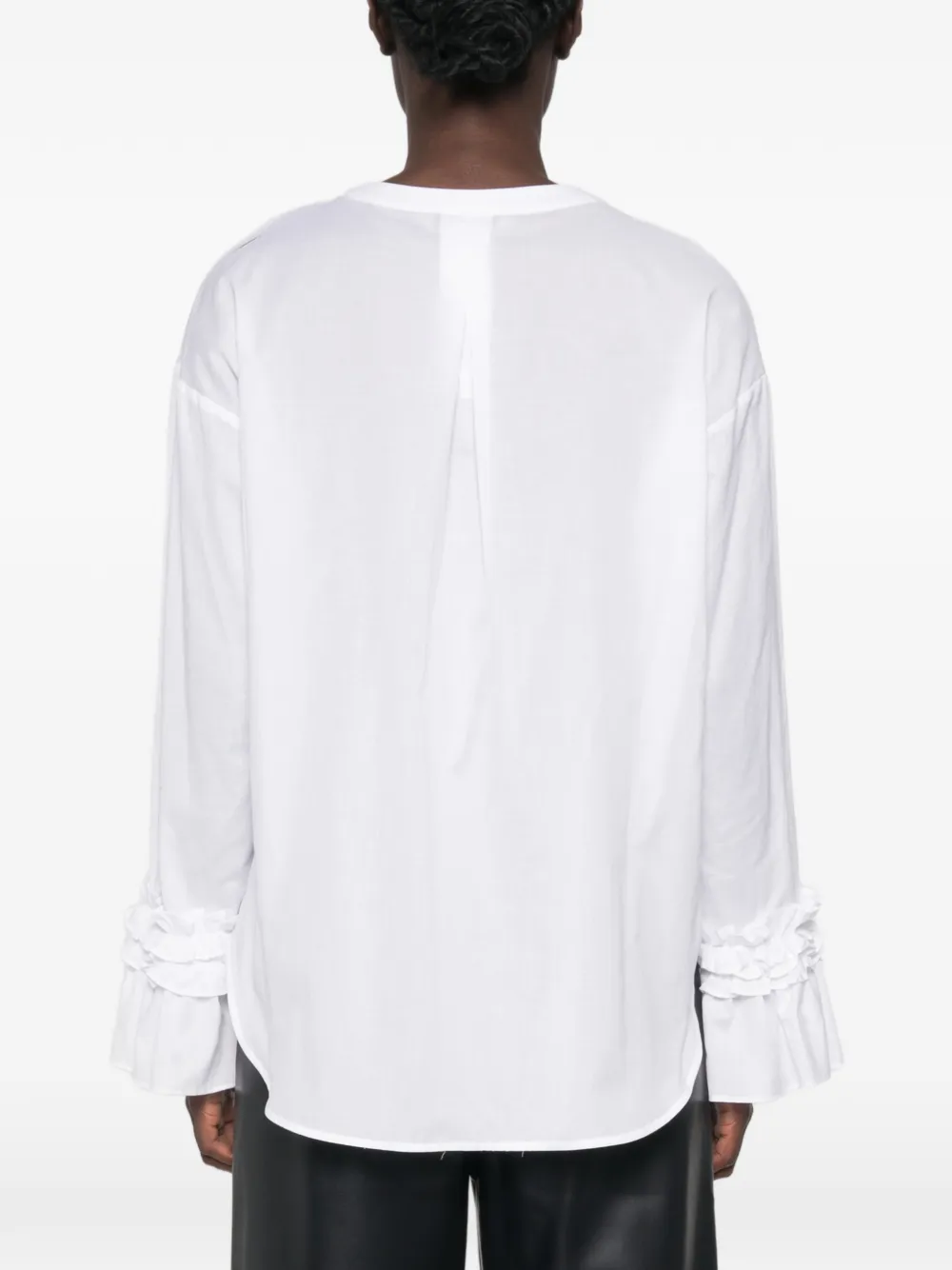 'S Max Mara Blouse met manchetten en V-hals Wit