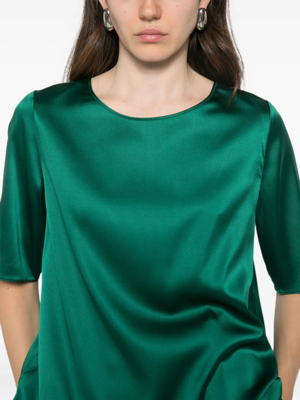 Max Mara Lasti blouse met korte mouwen Groen