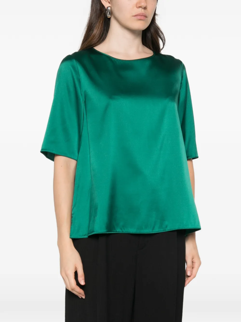 Max Mara Lasti blouse met korte mouwen Groen