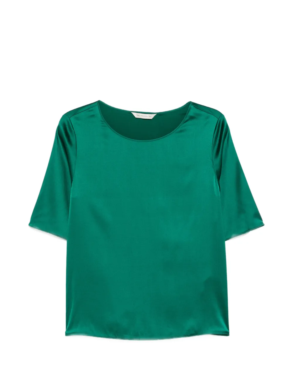 Max Mara Lasti satin-finish short-sleeve blouse - Grün