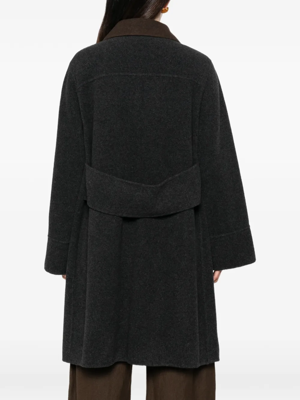 Max Mara Tartina jas met dubbele rij knopen en gekerfde revers Grijs