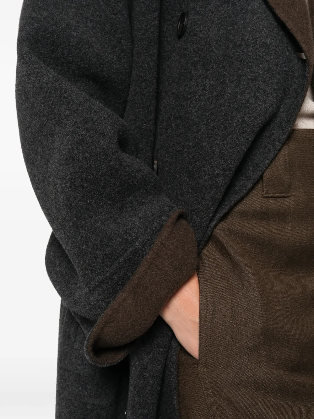Max Mara Tartina jas met dubbele rij knopen en gekerfde revers Grijs