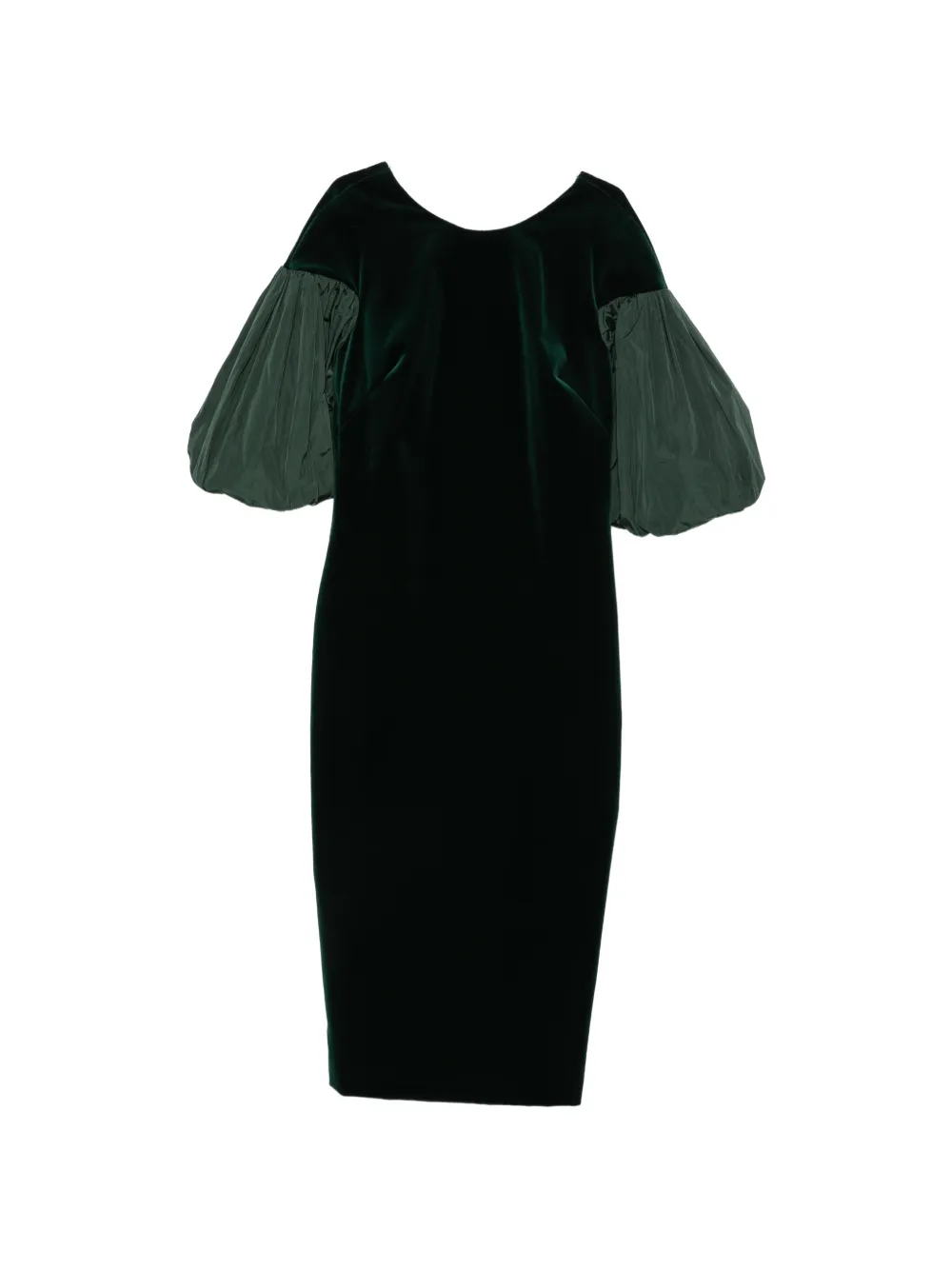 Max Mara Etropico velvet puff-sleeve dress - Vert Max Mara Etropico velvet puff-sleeve dress - Vert