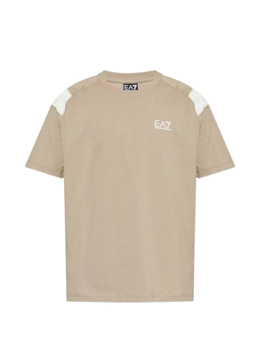 Ea7 Emporio Armani logo-print T-shirt - Nude