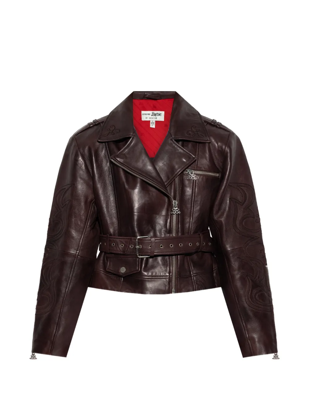 Gestuz x Barbie leather jacket - Braun
