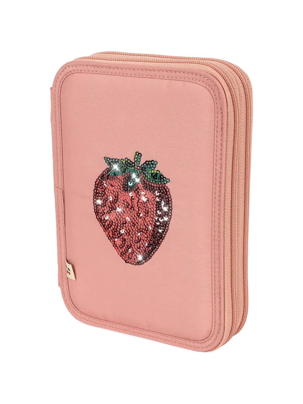 Konges Sløjd sequin-embellished strawberry pencil case - Rosa