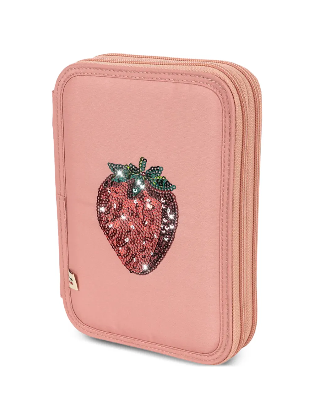 Konges Sløjd sequin-embellished strawberry pencil case - Rosa