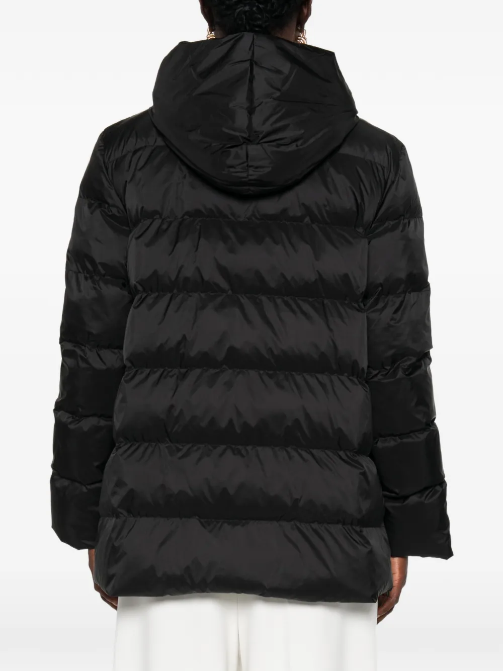 Max Mara Gevoerd jack met capuchon Zwart