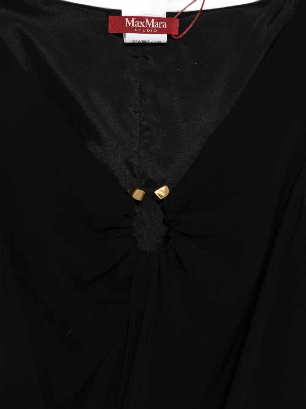 Max Mara Mstdetto midi-jurk met hardwaredetail Zwart