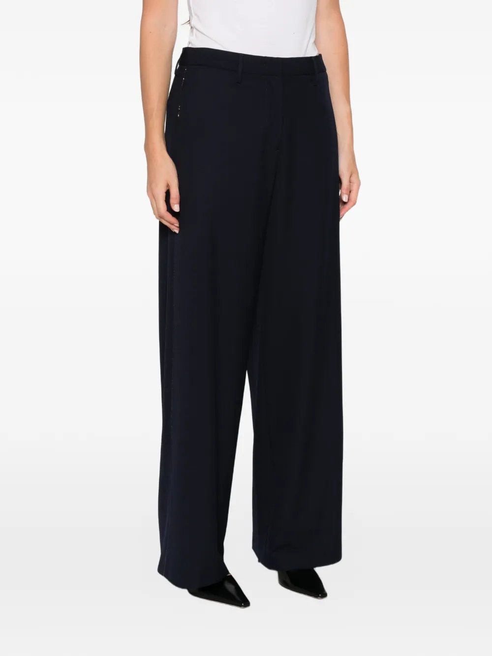 Fabiana Filippi Broek met wijde pijpen Blauw