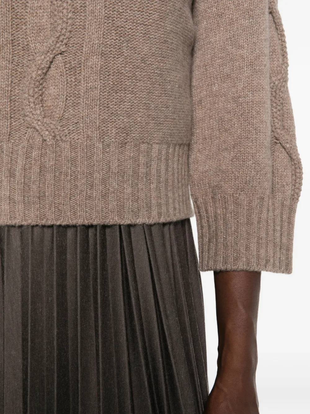 Weekend Max Mara Set met geplooide midi-jurk en trui Bruin