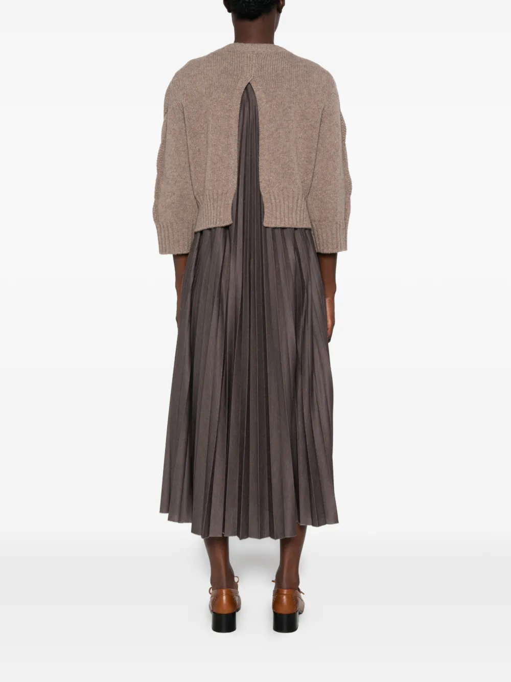 Weekend Max Mara Set met geplooide midi-jurk en trui Bruin