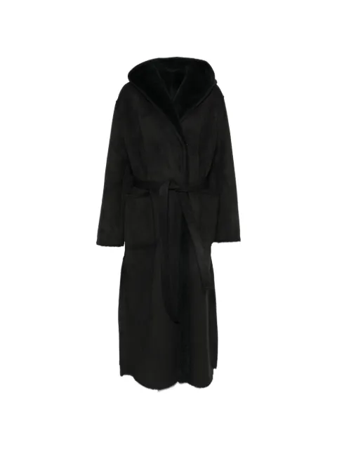 Marina Rinaldi hooded belted coat