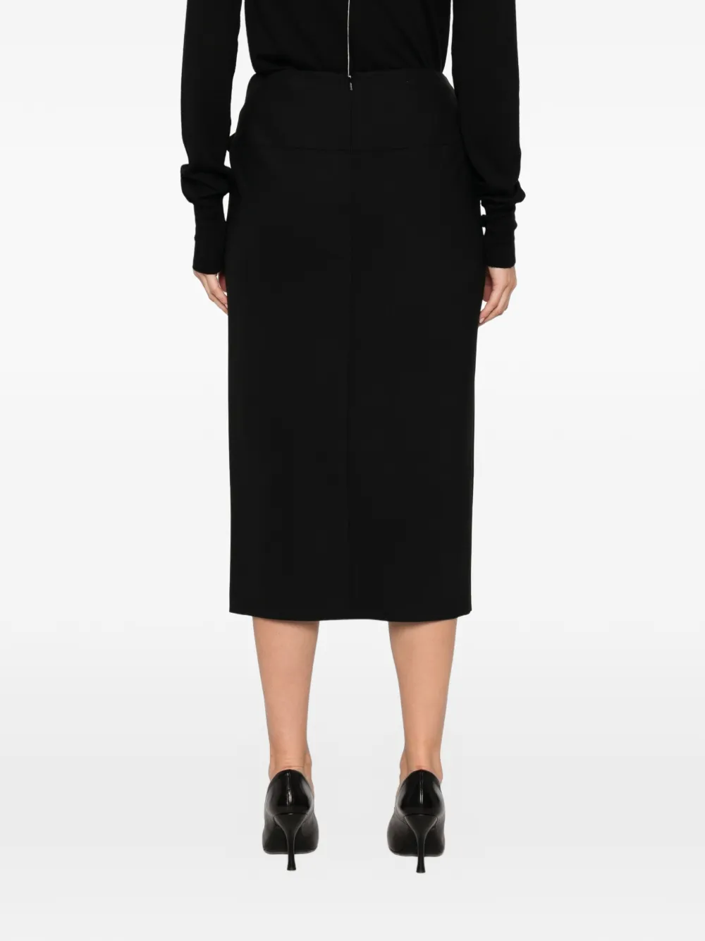 Max Mara Mini-rok met gespdetail Zwart