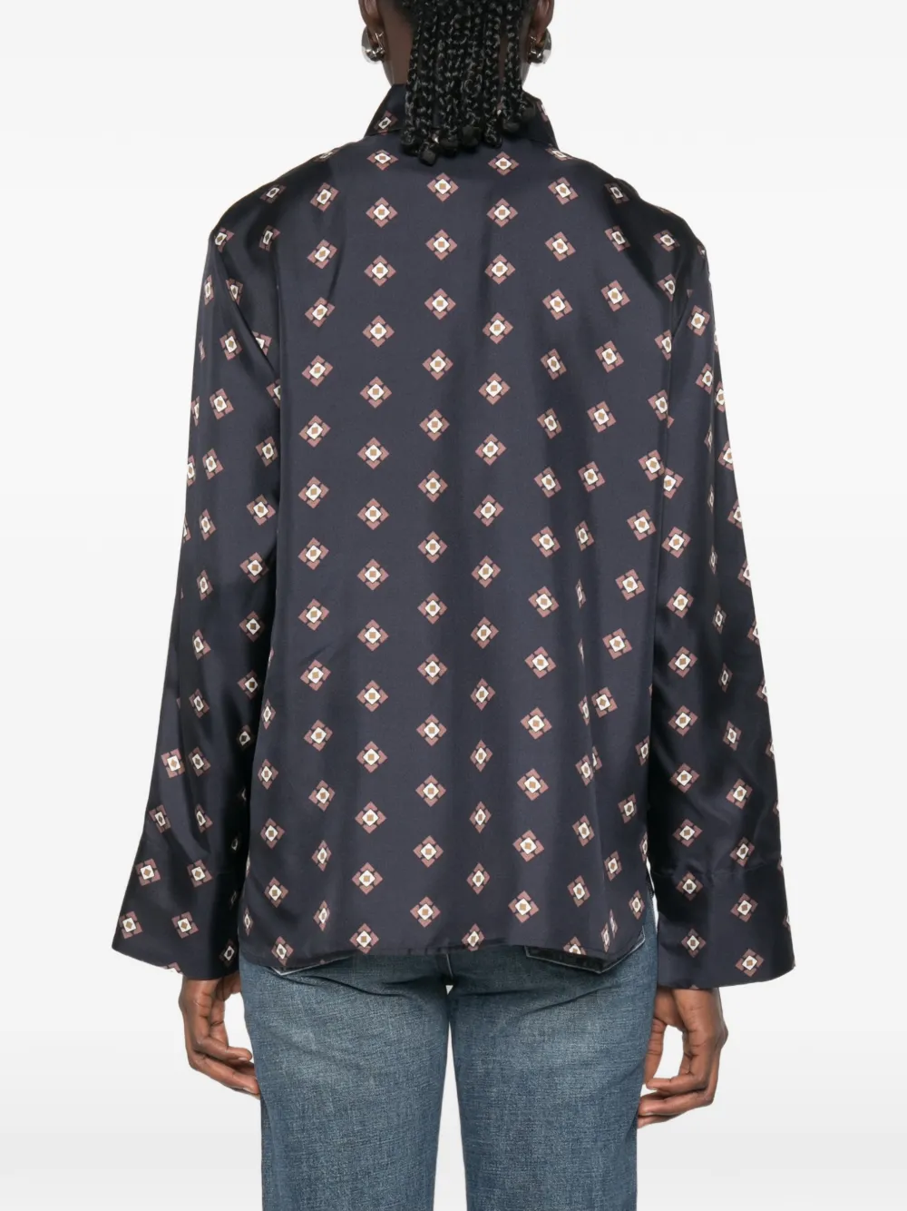 Max Mara Disco zijden blouse Blauw