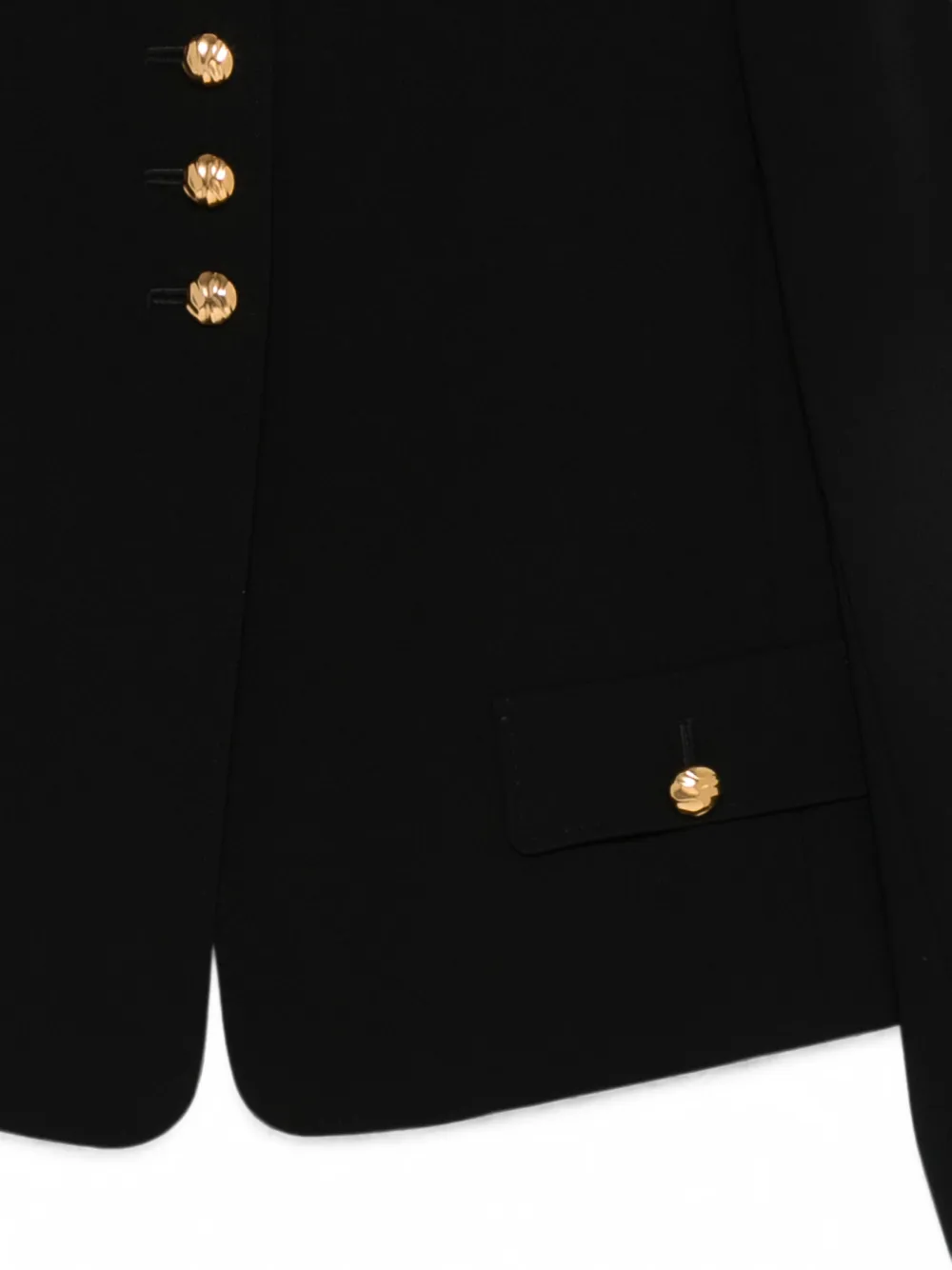 Max Mara Paniere kraagloos jack met knopen Zwart