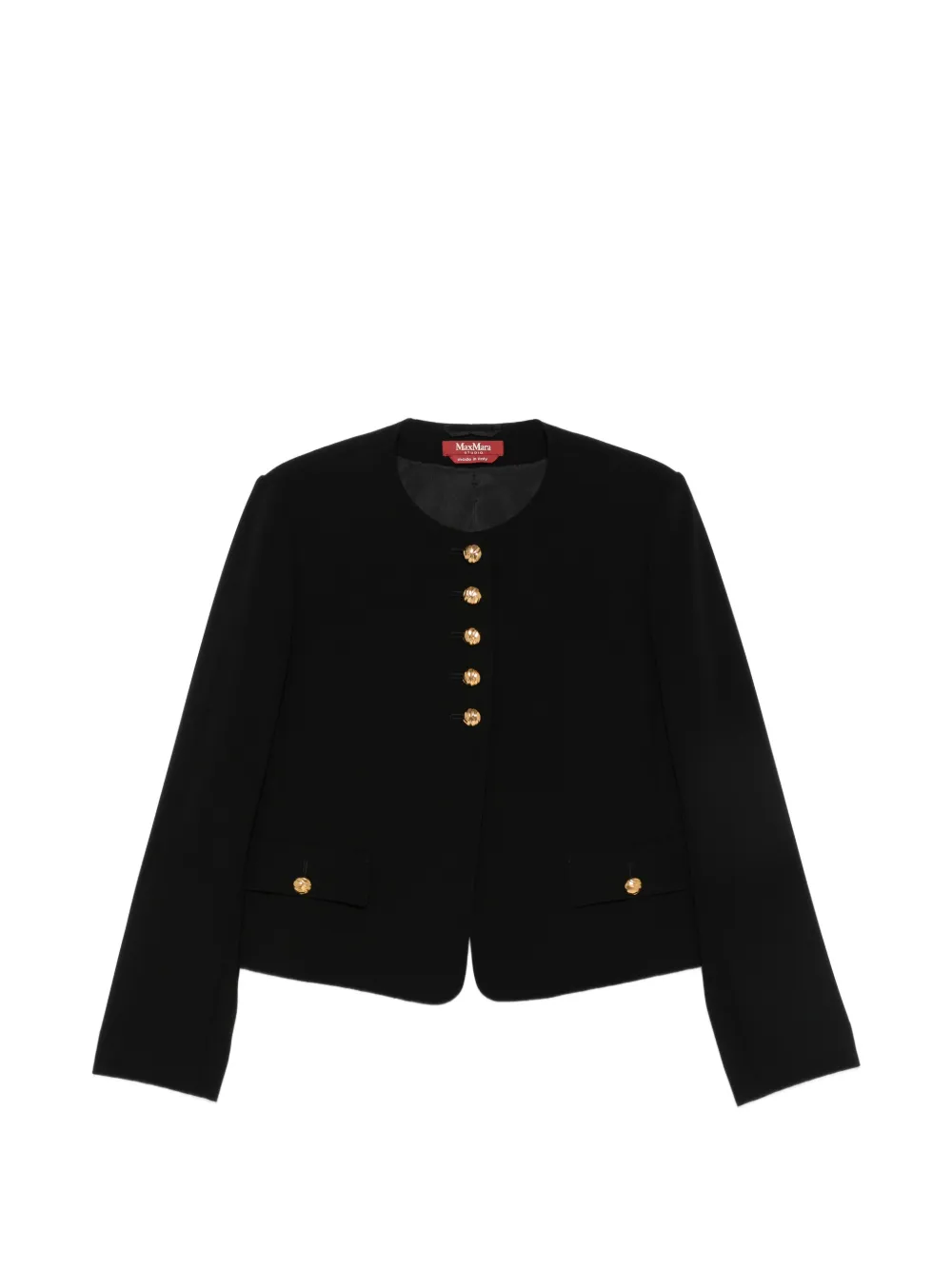 Max Mara Giacca Paniere senza colletto - Nero