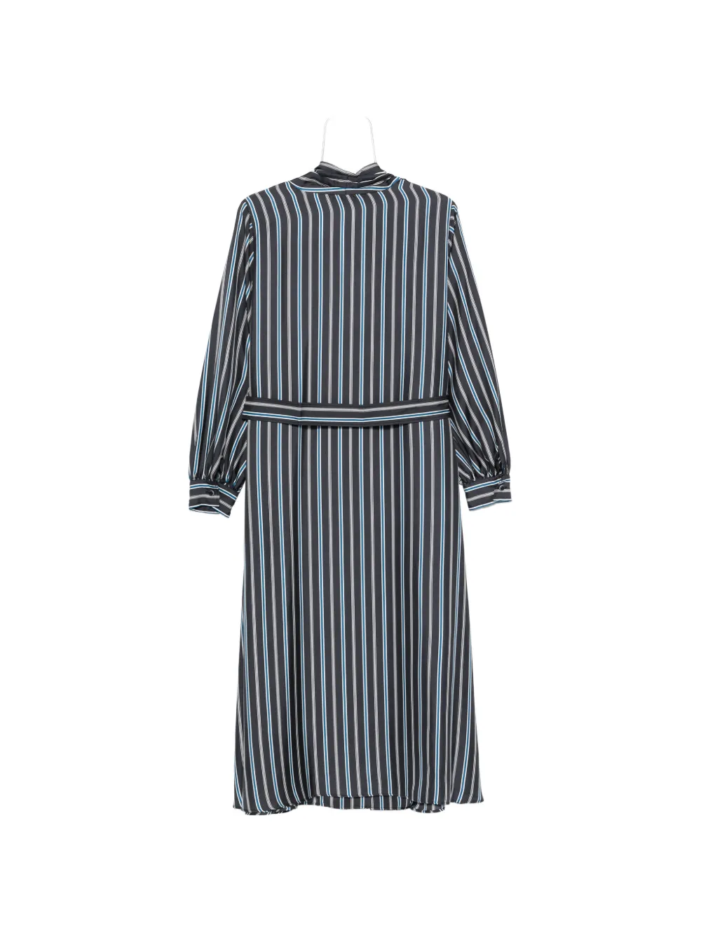 Max Mara Mxmaturo gestreepte midi-jurk met ceintuur Blauw