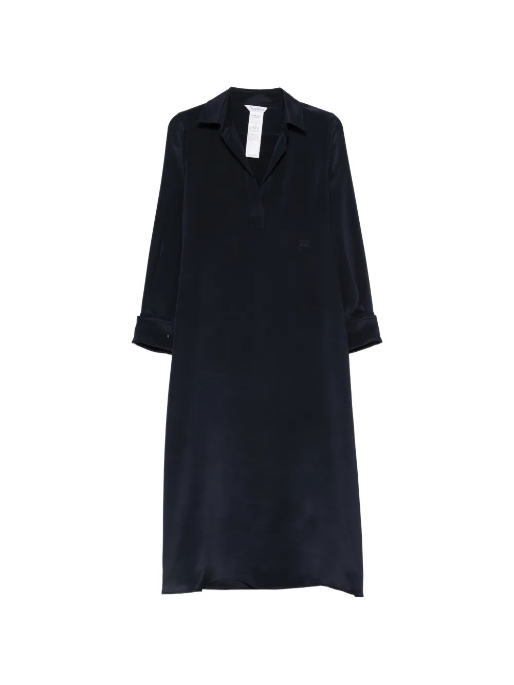 Max Mara silk slit-sleeve midi dress - Blau