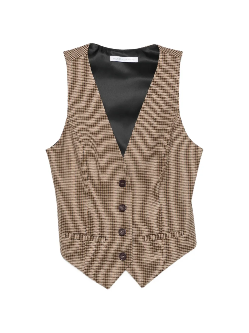 MAR DE MARGARITAS houndstooth-pattern waistcoat