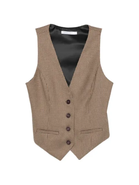 MAR DE MARGARITAS houndstooth-pattern waistcoat