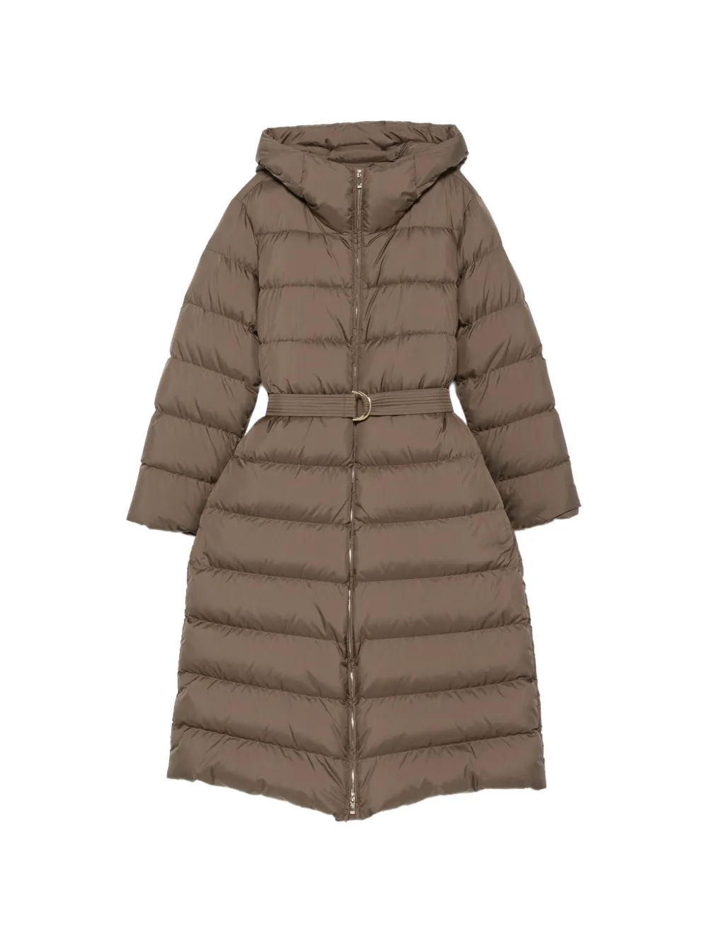 Max Mara quilted belted parka - Marron Max Mara quilted belted parka - Marron