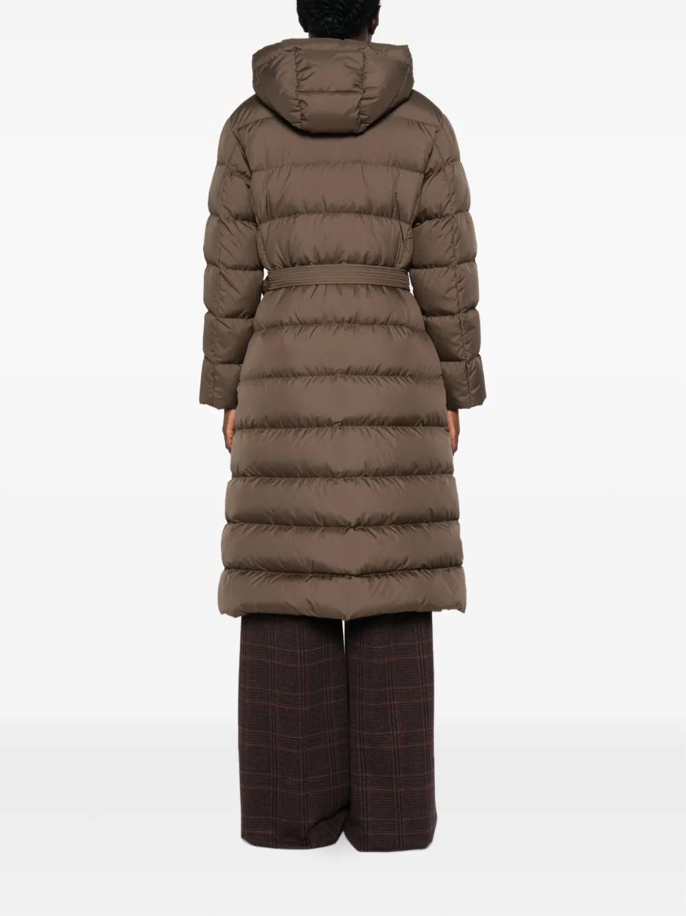 Max Mara Gewatteerde parka met riem Bruin