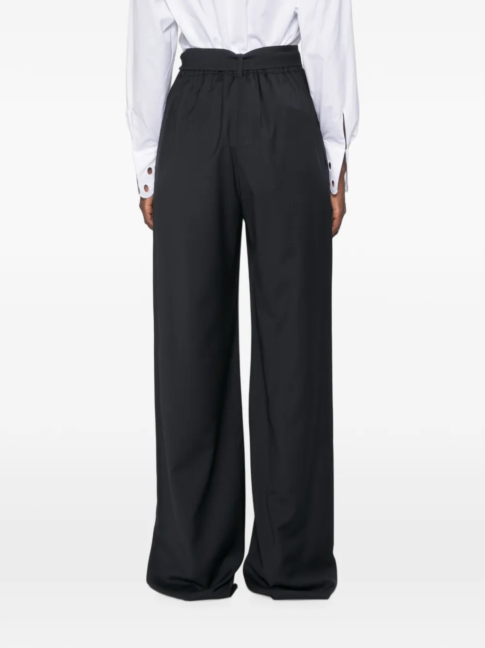 Max Mara Mxmeditto broek met ceintuur Blauw
