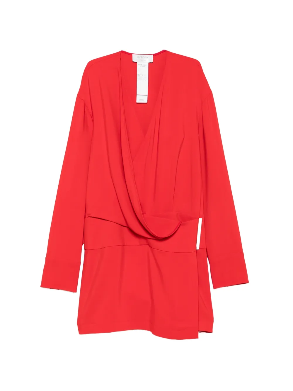 Sportmax Etere wrap-style long-sleeve mini dress