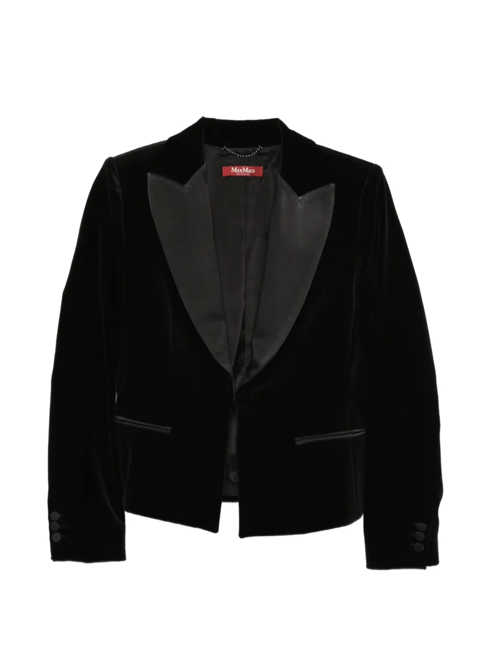 Max Mara peaked-lapel jacket - Schwarz