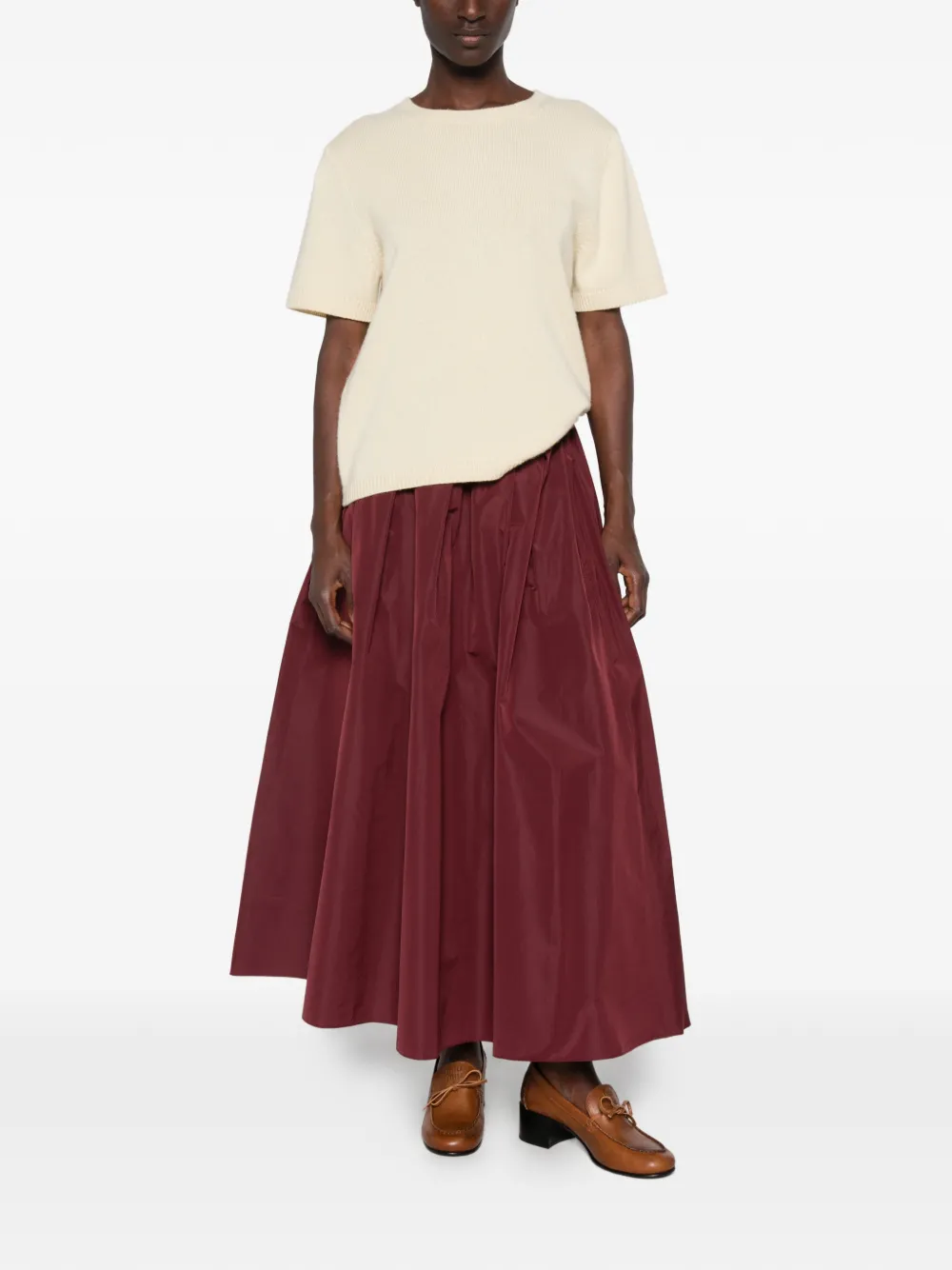 Weekend Max Mara Maxi-plooirok met A-lijn Rood