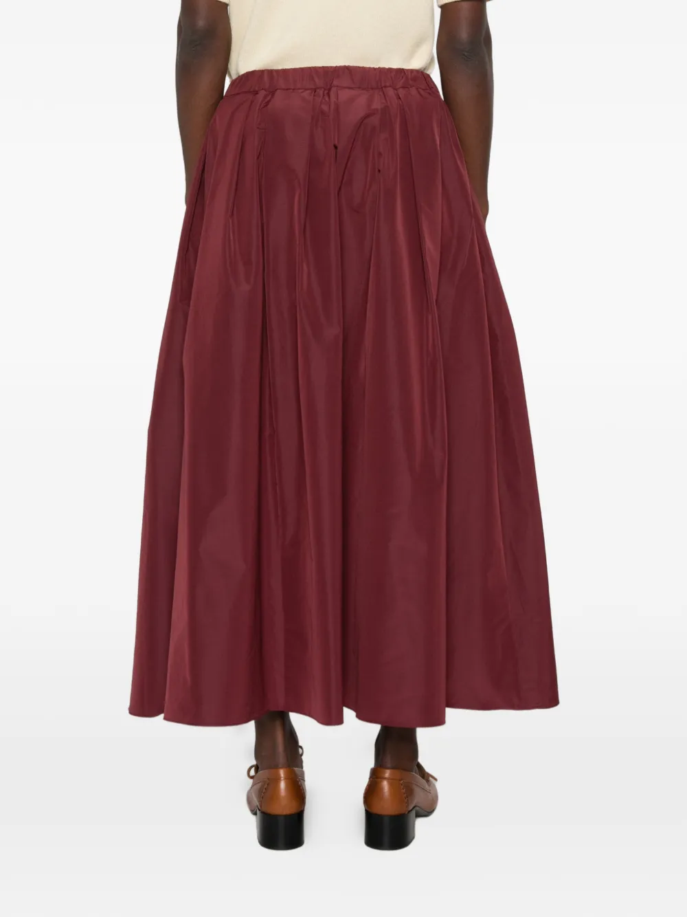 Weekend Max Mara Maxi-plooirok met A-lijn Rood