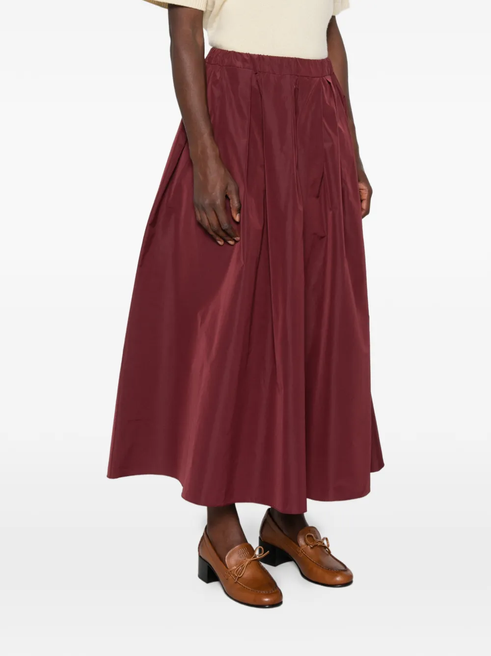 Weekend Max Mara Maxi-plooirok met A-lijn Rood