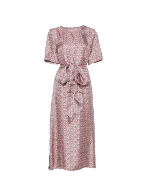 Max Mara vestido de seda con bicicleta estampada