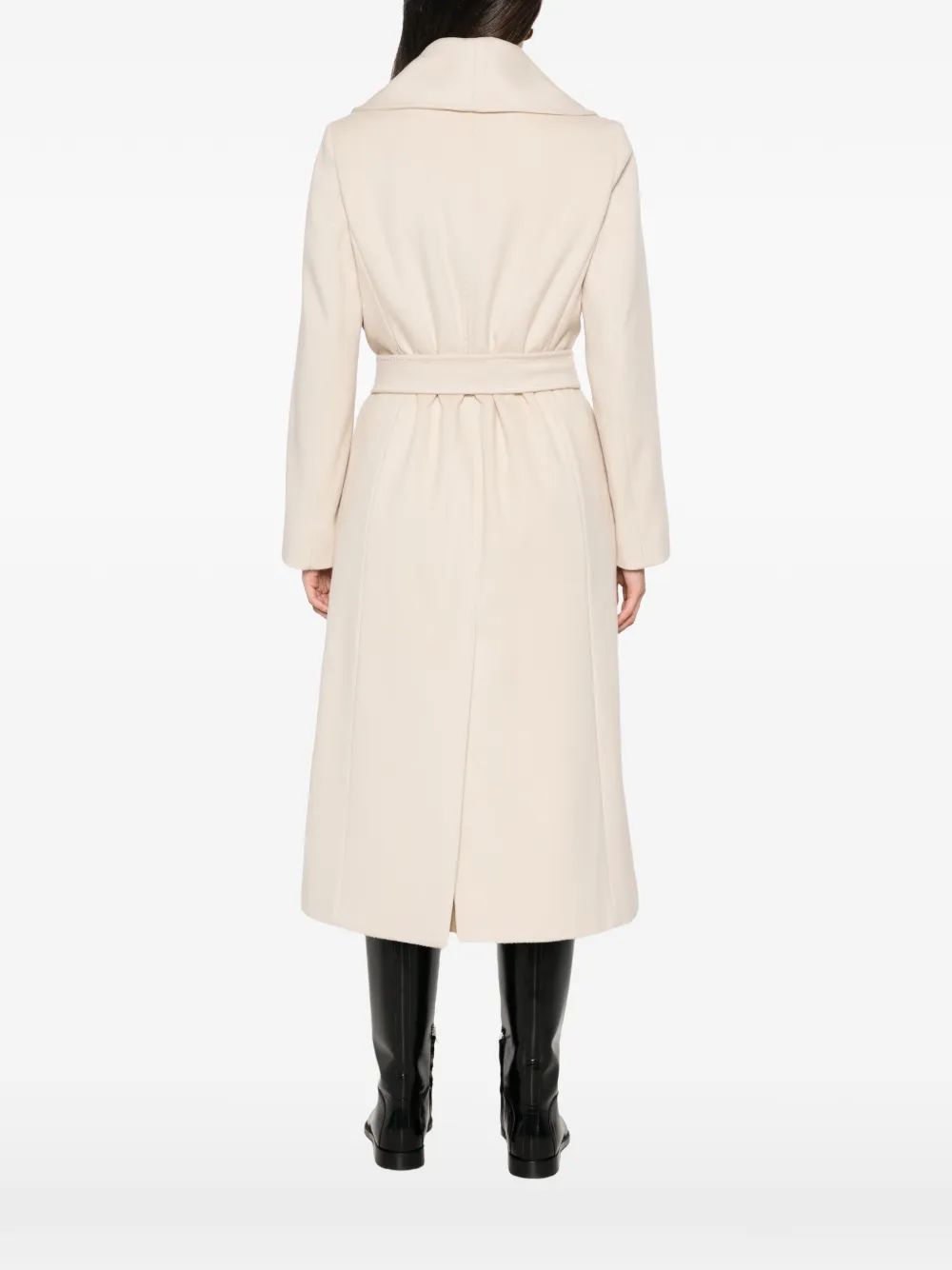 Max Mara belted virgin wool coat Beige