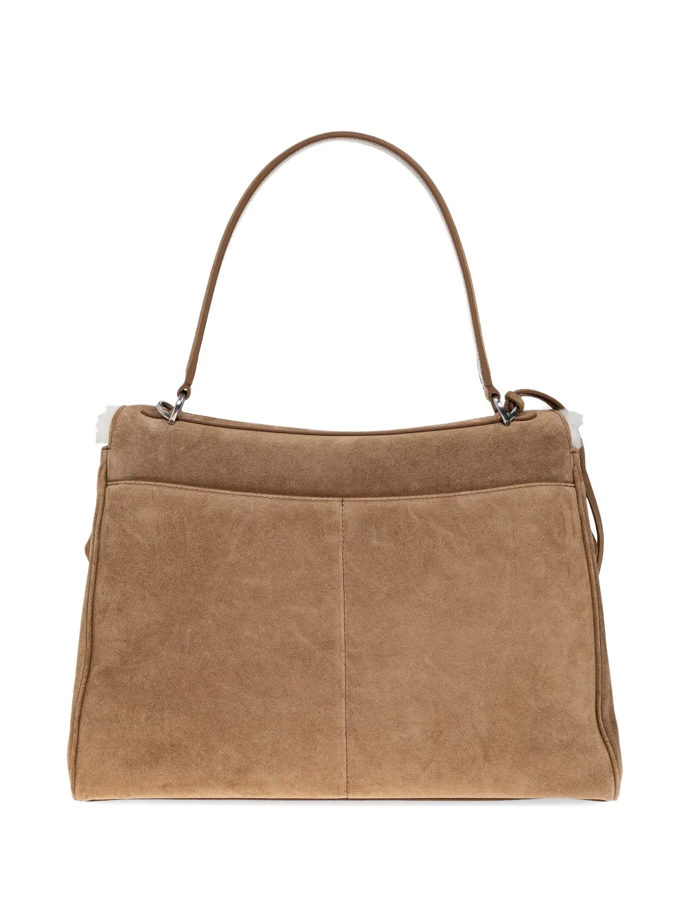Balenciaga Medium Rodeo suède shopper met lammy afwerking Beige