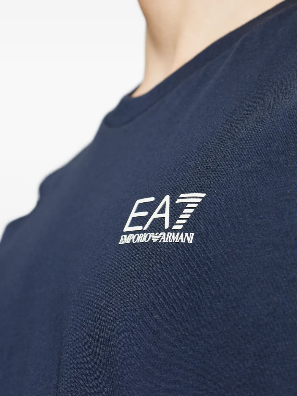 Ea7 Emporio Armani T-shirt met logoprint Blauw