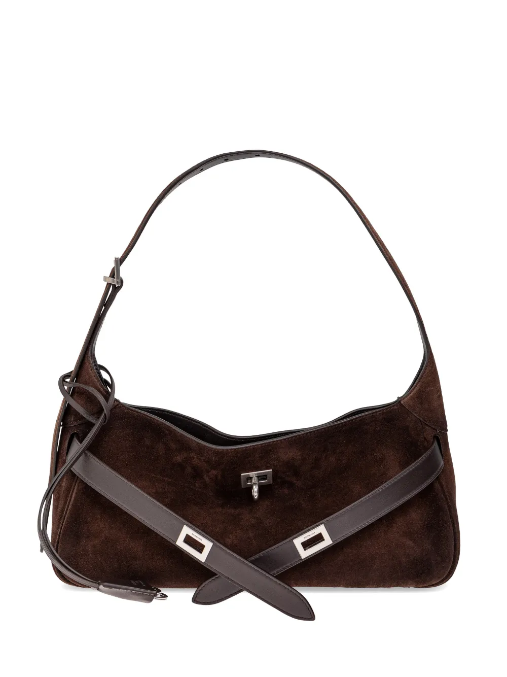 Balenciaga Bel Air Schultertasche mit Schnallendetail - Braun