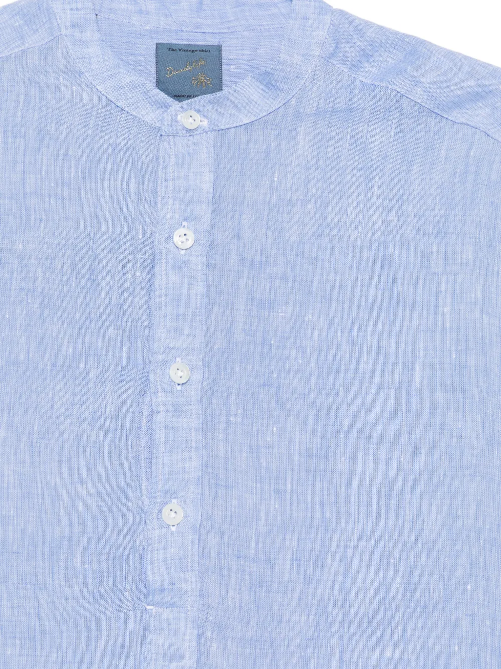 Barba Overhemd met ronde hals Blauw