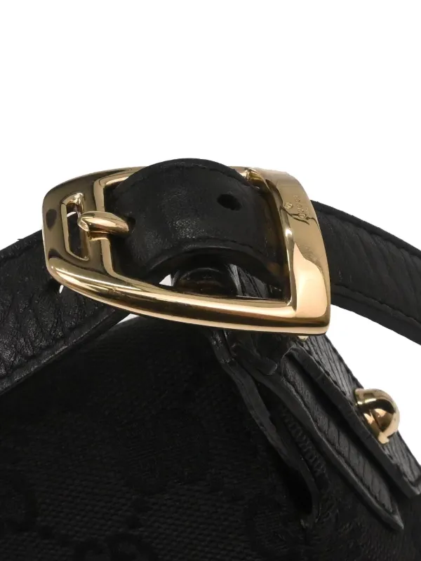 Gucci Pre-Owned 1990-2000s GG Horsebit Handbag | Black | FARFETCH