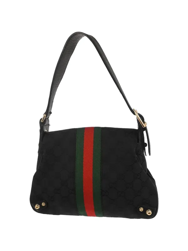 Gucci Pre-Owned 1990-2000s GG Horsebit Handbag | Black | FARFETCH