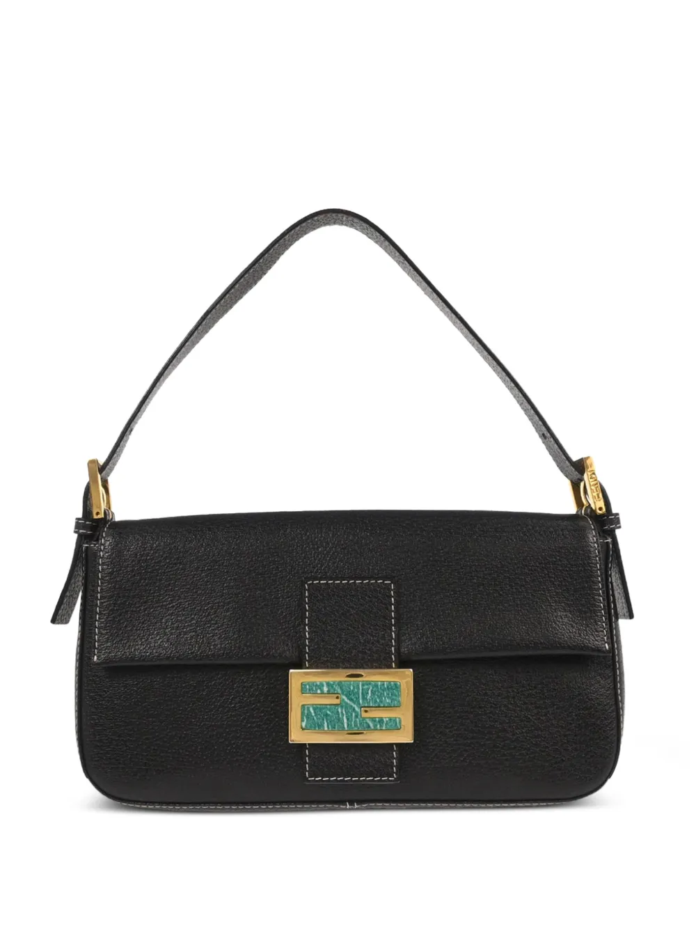 Fendi Pre-Owned 2001 FF-logo leather handbag - Schwarz