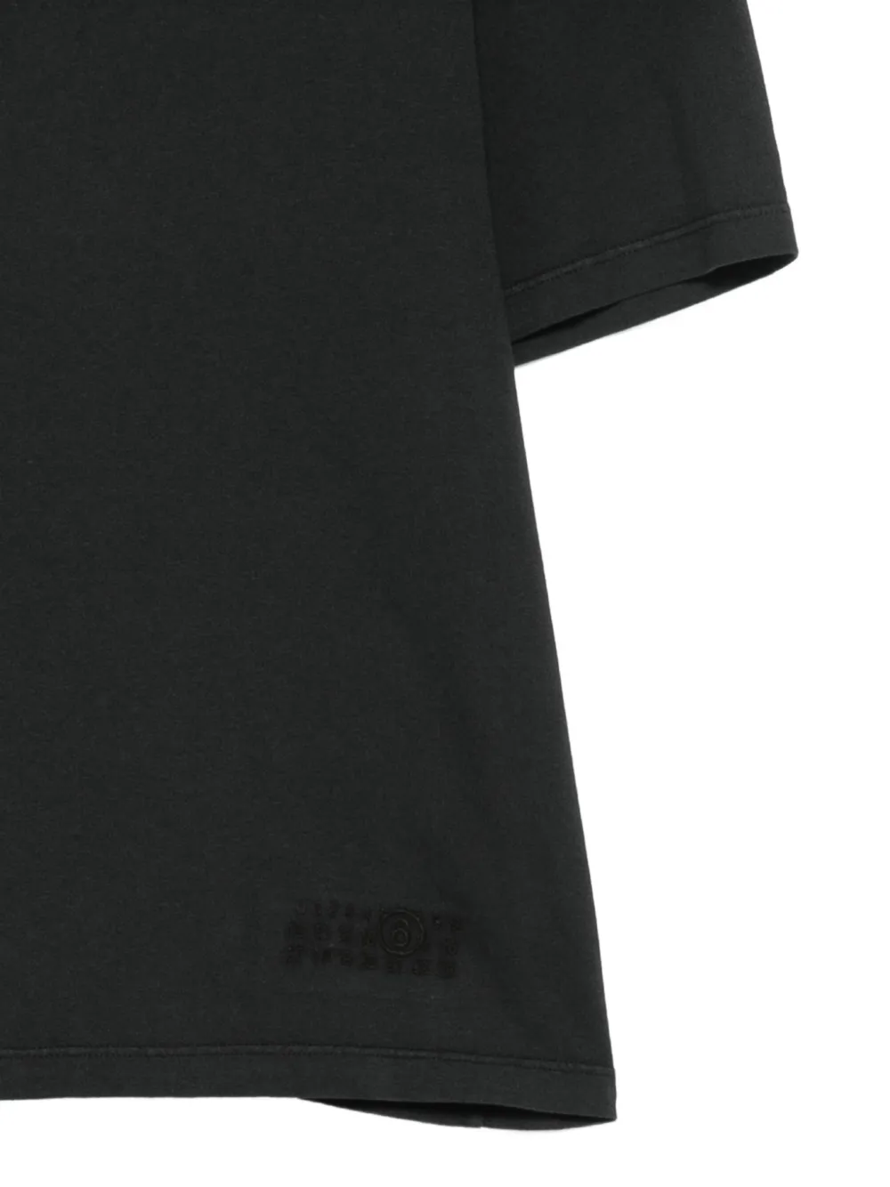 MM6 Maison Margiela T-shirt met logo-reliëf Zwart